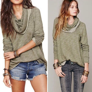New Free People FP Beach Cocoon Cowl Neck Top
